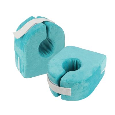 FakeFace Anti-Decubitus Heel Pads, 2-Pack, Adjustable, Washable, Green