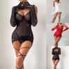 Sparkly Mini Dress Set with G-String and Gloves view 2