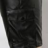 Men's Leather-Look Shorts, Black, Size S view 4