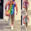 WAZHAKU Men's Wet-Look Thong Bodysuit view 2