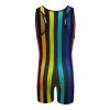 WAZHAKU Men's Wet-Look Thong Bodysuit view 4