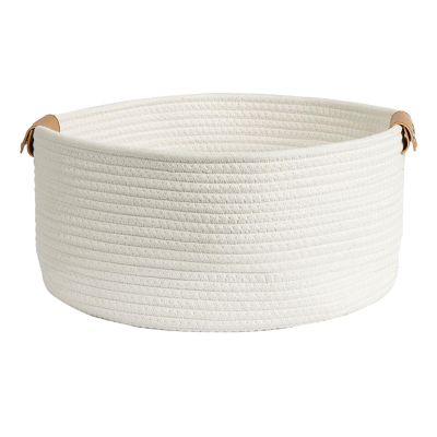 Cotton Rope Storage Basket - Lightweight Woven Laundry Basket