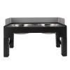 Alomejor Elevated, Adjustable Stainless Steel Dog Bowl for Medium and Large Dogs, Non-Slip, Leakproof Stand to Protect the Neck (Gray) view 3