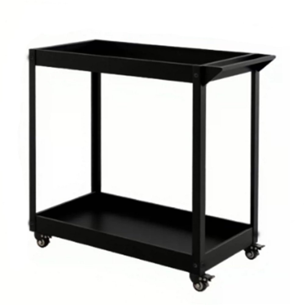 NHDVDVAV Mobile Rolling Plant Stand with Wheels, 2-Tier Iron Flower Rack for Indoor and Outdoor Use