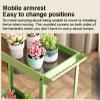 NHDVDVAV Mobile Rolling Plant Stand with Wheels, 2-Tier Iron Flower Rack for Indoor and Outdoor Use view 4