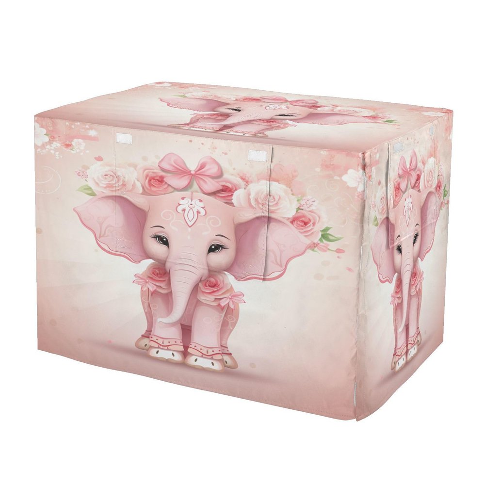 KAAVIYO Cute Pink Elephant Dog and Cat Crate Cover