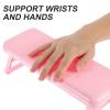 CTIRCHIU Foldable ABS Nail Hand Pillow for Manicures, Pink view 4