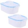 PHENOFICE 2-Pack Double-Layer ABS Manicure Soaking Bowls, Blue view 1