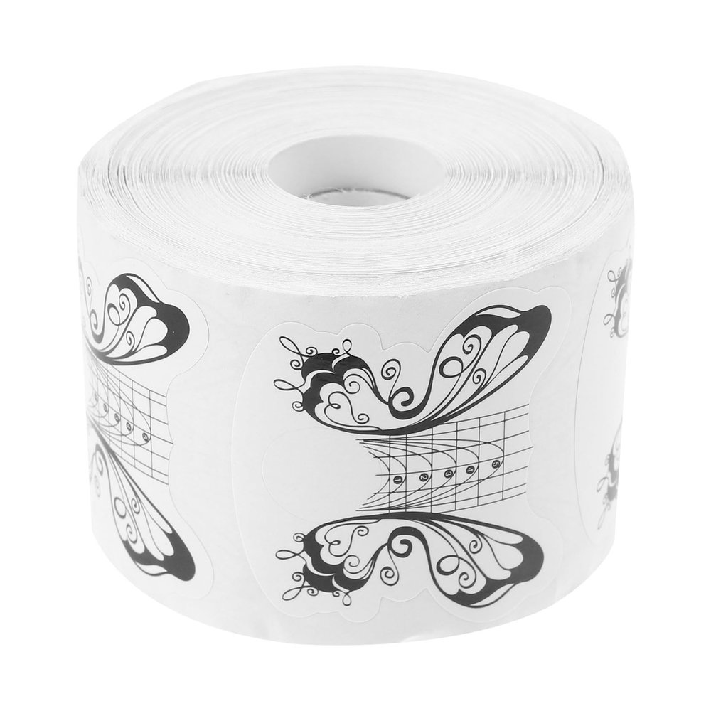 SILENRADAWN 500-Piece Self-Adhesive Nail Extension Forms, White