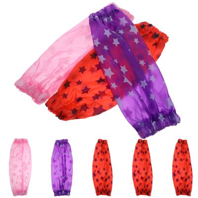 LALAFINA 4 Pairs PVC Sleeve Protectors with Star Pattern, Lightweight and Quick-Drying Arm Protection for Women and Men in the Kitchen
