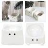 Elevated Stoneware Cat Bowl with 30° Tilt and Anti-Tip Base view 2