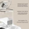Automatic Pet Feeder and Water Dispenser, 2400 mL/1300 mL, Gray view 3