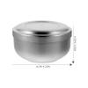 OKUMEYR Silver Stainless Steel Shaving Bowl with Lid view 2