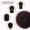 Donut Hair Bun Set, 4 Dark Brown Bun Makers with Accessories view 3