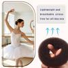 Donut Hair Bun Set, 4 Dark Brown Bun Makers with Accessories view 4