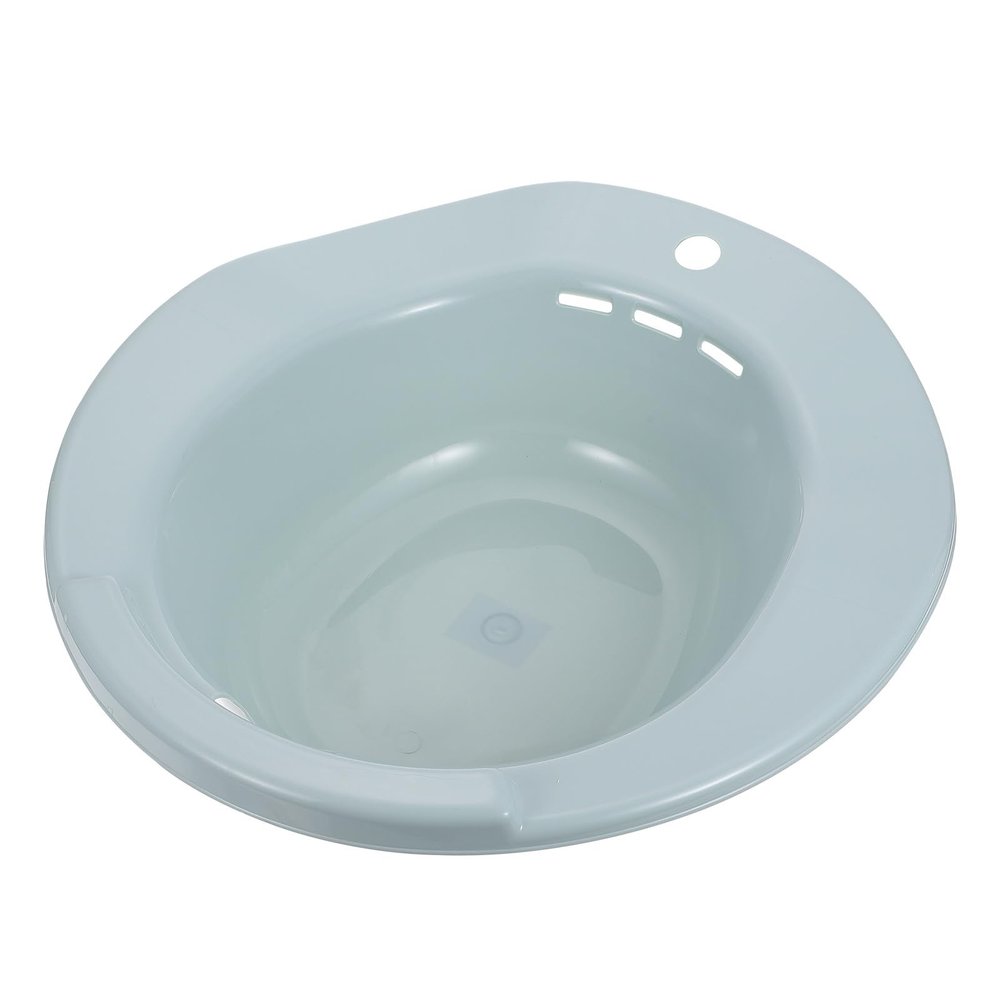 Plastic Toilet Sitz Bath with Ergonomic Edge and Hanging Hole