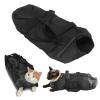 Walmeck Multifunctional Cat Grooming Bag with Comfortable Safety Features, Black, 18.11 x 9.45 in view 3