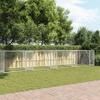 Mhdvray Outdoor Dog Kennel, 12 x 2 x 1.5 m, Gray Galvanized Steel with Doors view 3