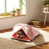 LUPEMCON Hedgehog Hideout Small Pet Cuddle Bed with Door Curtain, Warm Cotton Nest for Hedgehogs, Guinea Pigs, Chinchillas and Rabbits, Foldable Indoor Pet House (Blue) view 4