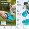 Buddy Pup Water Bottle, 285 ml Stainless Steel Dog Bottle with Silicone Bowl, Blue view 4