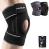 Knee Brace for Men and Women with Patella Gel Pads and Side Stabilizers, Adjustable Compression Support, Dark Gray view 1