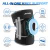 Knee Brace for Men and Women with Patella Gel Pads and Side Stabilizers, Adjustable Compression Support, Dark Gray view 2