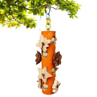 Bird Chew Toy, 26 cm, Natural Wood