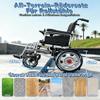 Electric Wheelchair for Adults, 500W Motor, 35 km Range, 170 kg Capacity, Foldable with Remote Control, 360° Turning and All-Terrain Tires view 4