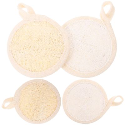 OKUMEYR Exfoliating Facial Pads, Gentle Face Scrub, 4-Piece Cotton-Linen Set