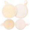 OKUMEYR Exfoliating Facial Pads, Gentle Face Scrub, 4-Piece Cotton-Linen Set view 1