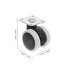 SOESFOUFU 4-Pack Quiet Nylon Furniture Casters, No Brakes, Heavy-Duty Swivel Casters for Cribs and Shelves view 2