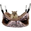 GALPADA Double-Layer Hamster Plush and Polyester Taffeta Hammock, Breathable and Easy to Clean, for Stairs and Nightstands in Small Pet Cages view 3