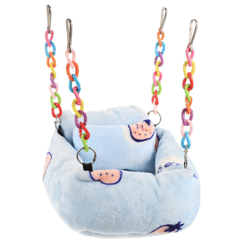 Kichvoe Colorful Flannel Hammock for Small Pets