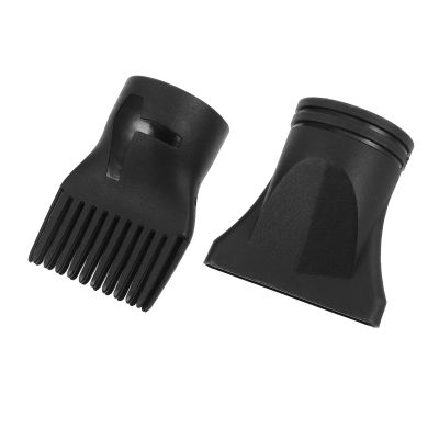 LALADEFIEE 2-Piece Plastic Hair Dryer Accessories with Flat Nozzle and Comb Attachment for Hair Salons and Styling