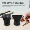 LALADEFIEE 2-Piece Plastic Hair Dryer Accessories with Flat Nozzle and Comb Attachment for Hair Salons and Styling view 3