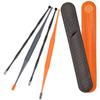 STOBAZA Earwax Remover, Portable Ear Cleaning Tool, 2-Piece Stainless Steel and Soft Silicone Set view 1