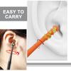 STOBAZA Earwax Remover, Portable Ear Cleaning Tool, 2-Piece Stainless Steel and Soft Silicone Set view 3