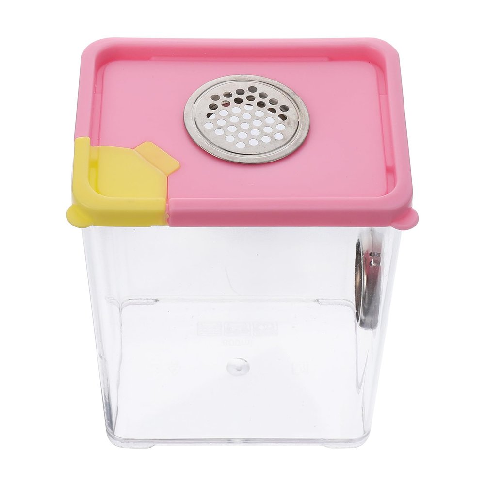 IMIKEYA Acrylic Insect Box with Two Ventilation Holes, Reptile Breeding Box for Pets, Easy to Clean, Habitat for Spiders and Small Animals, Random Color