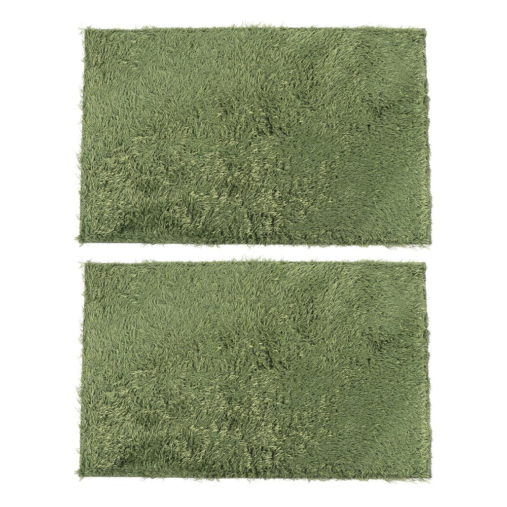 Moss Mat for Reptiles, 2-Piece Set, Washable Cotton, Green, Turtles