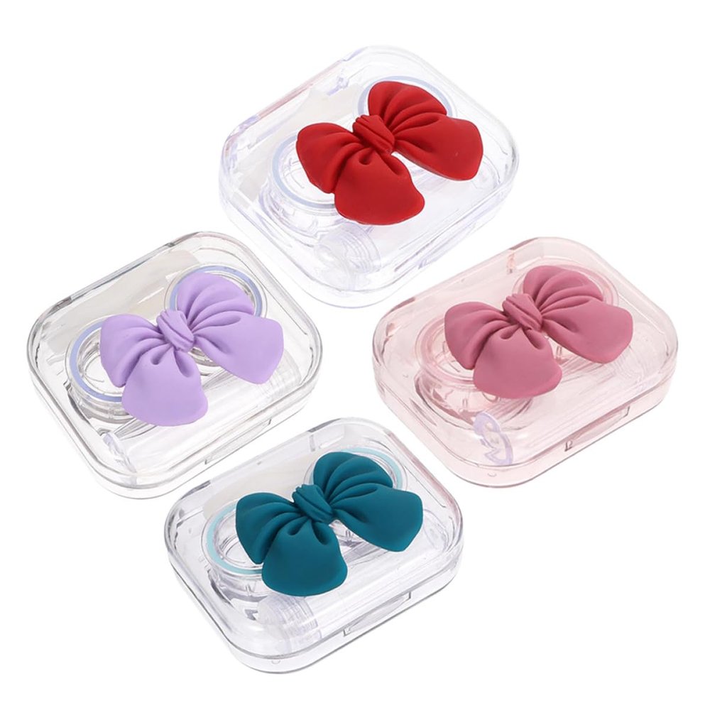 GALPADA Portable Contact Lens Cases, Small Lightweight Storage Box, 4-Pack