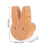 RUNROTOO Rabbit-Shaped Wooden Cabinet Knob, Khaki Beech Wood Handle for Drawers and Wardrobes view 2