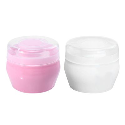 EXAOMBLE 2-Piece Baby Powder Puff Set with Handle, Including Empty PP Powder Container