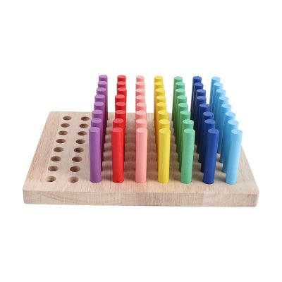 COLLBATH Hand Therapy Wooden Pegboard for Finger Coordination and Grip Strength