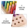 COLLBATH Hand Therapy Wooden Pegboard for Finger Coordination and Grip Strength view 3