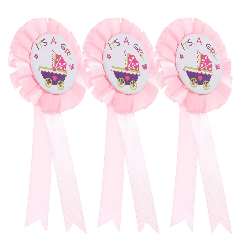 SHERCHPRY 10-Piece Baby Shower Pins Made of Tin and Fabric, Stylish Party Decorations for Gender Reveals and Baby Showers
