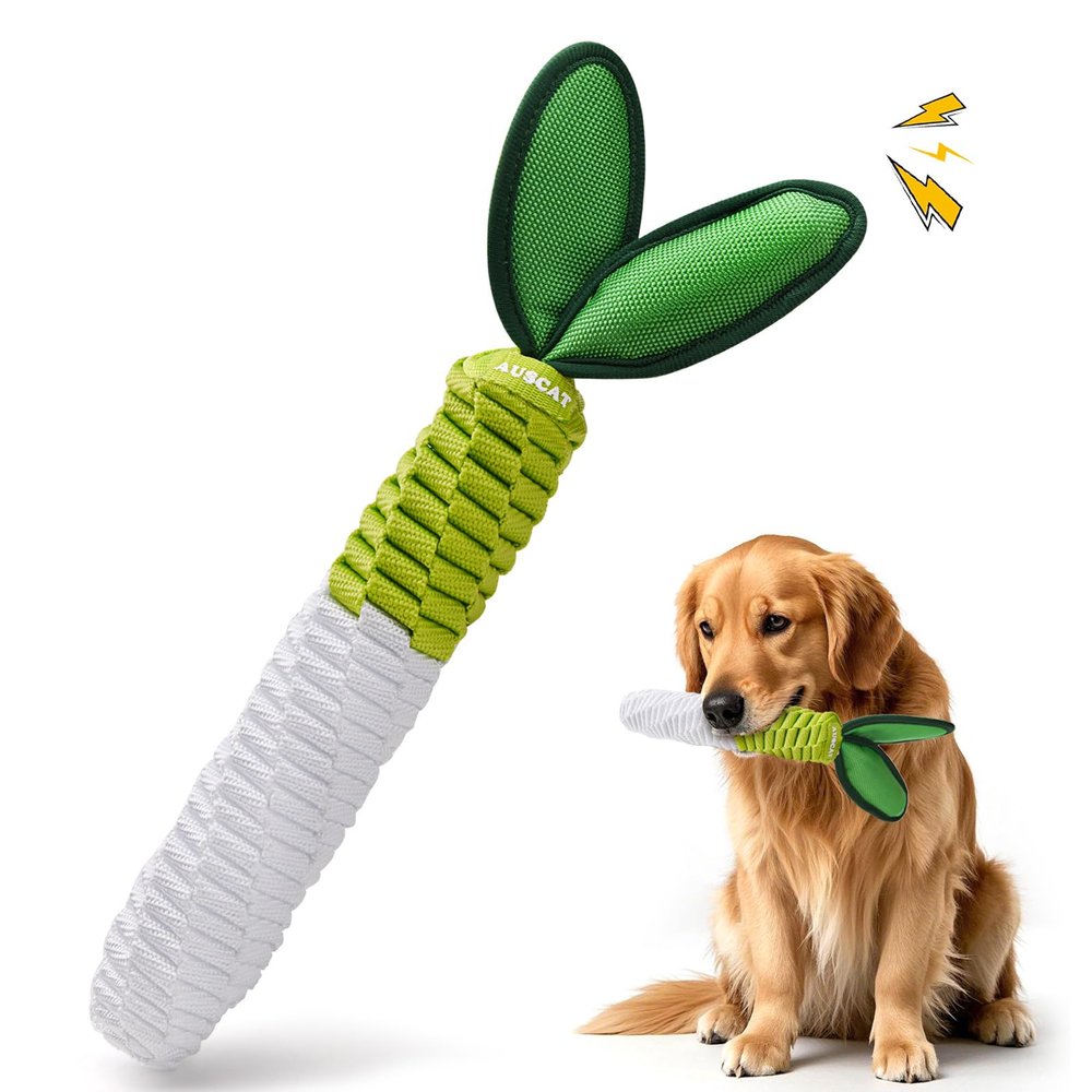AUSCAT Dog Toy Rope - Durable Carrot Design