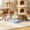 and Water Dispenser, 3 Elevated Bowls with Automatic Removable Drinking Bottle view 4