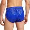 Waterproof Men's Incontinence Briefs, PVC Wetlook, Royal Blue, M view 2