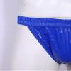 Waterproof Men's Incontinence Briefs, PVC Wetlook, Royal Blue, M view 4