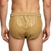 Waterproof Men's PVC Wetlook Incontinence Briefs, Khaki, 3XL view 2